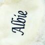 Cream Bunny Baby Slippers, Personalised, Gift Boxed, thumbnail 2 of 7