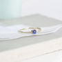 Indio Ring // Iolite And Gold Stacking Ring, thumbnail 3 of 4