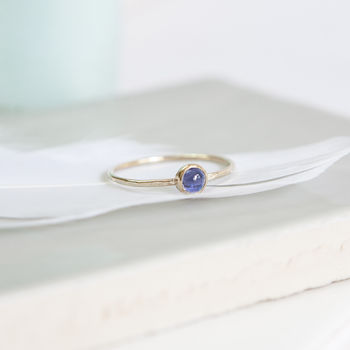Indio Ring // Iolite And Gold Stacking Ring, 3 of 4