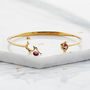 Gold Or Silver Personalised Gemstone Blessings Bangle, thumbnail 1 of 5