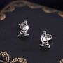 Tiny Pigeon Bird Stud Earrings, thumbnail 1 of 11