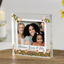 Three Generations Wildflower Florals Design Acrylic Photo Block, thumbnail 1 of 3