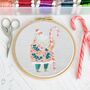 Candy Cane Santa Embroidery Kit, thumbnail 1 of 4