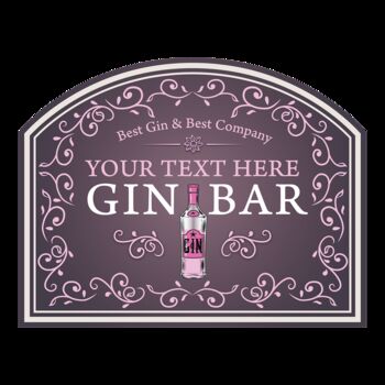 Best Gin Bar. Personalised Bar Sign, 3 of 10