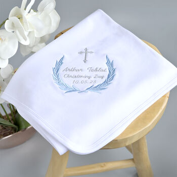 Personalised Christening Blanket For Baby, 6 of 7