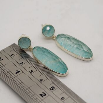 Amazonite Sterling Silver Drop Earrings, 4 of 5