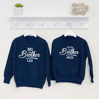 Personalised Retro Sibling Sweatshirt Set, 2 of 2