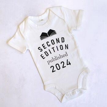 Personalised Year Baby Grow First Edition, 3 of 3