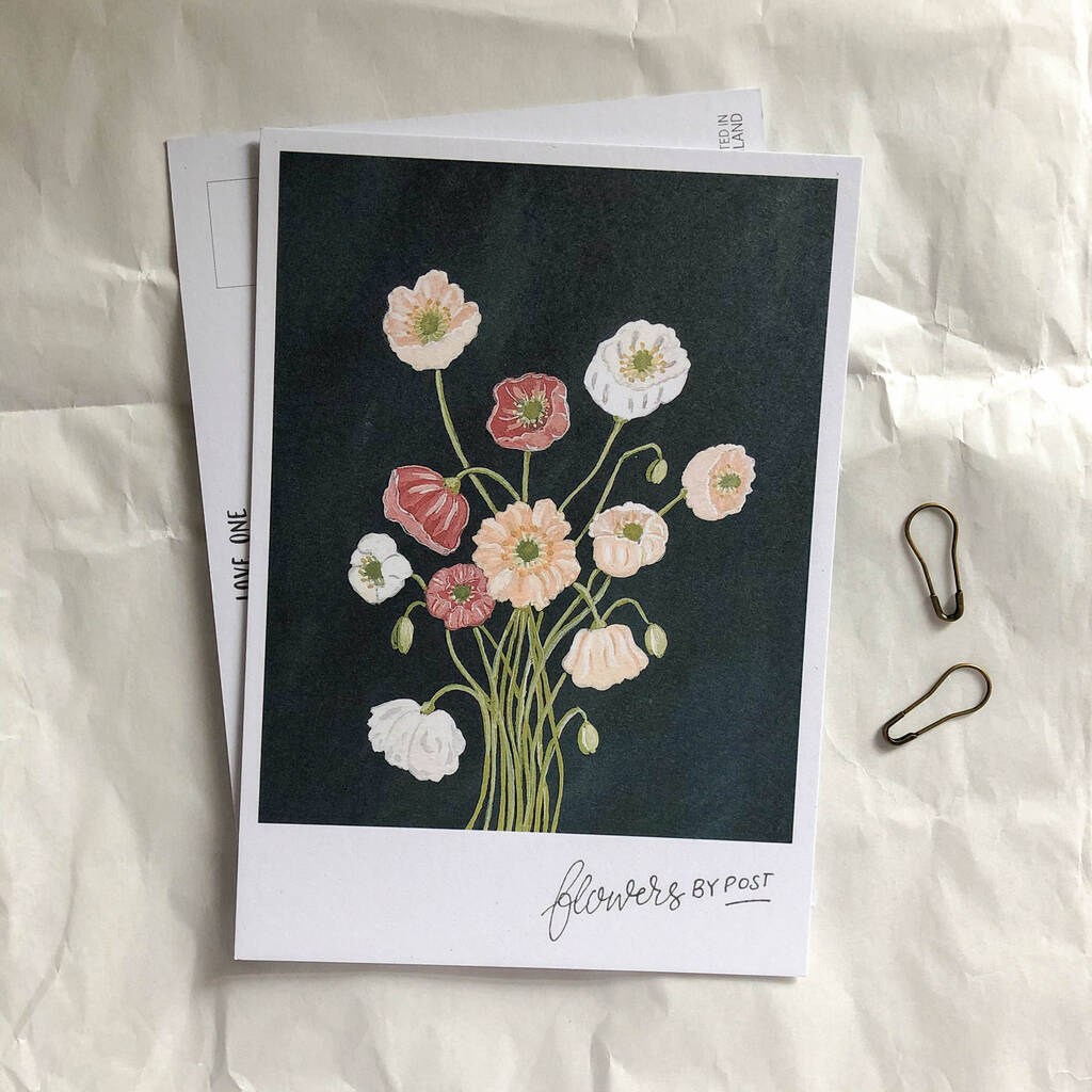 'Flowers By Post' Personalised Postcard By Love One Another Paper Co