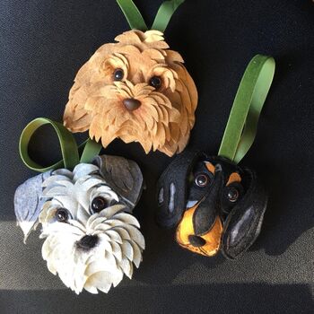Handmade Personalised Felt Dog Decoration, 4 of 8