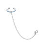Kitty Turquoise Silver Dainty Cuff And Ear Chain, thumbnail 1 of 2
