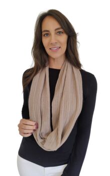 Personalised Pure Cashmere Unisex Snood Infinity Scarf, 6 of 12