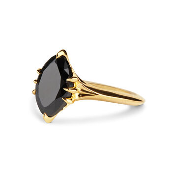 18ct Yellow Gold And Black Diamond Ring, 4 of 4
