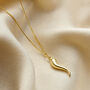 9ct Gold Horn Charm Necklace, thumbnail 3 of 5