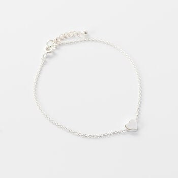 Silver Heart Bracelet With Personalised Message On Gift Card Of Your Choice, 4 of 8