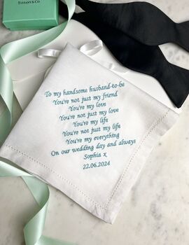 Groom Wedding Day Handkerchief, 3 of 7