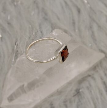 Red Garnet 925 Silver Ring: January Birthstone, 5 of 11