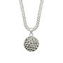 Men's Lakshmi Hammered Disc Silver Necklace, thumbnail 2 of 9