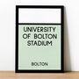 University Of Bolton Stadium Monopoly Bolton Football Print, thumbnail 1 of 2