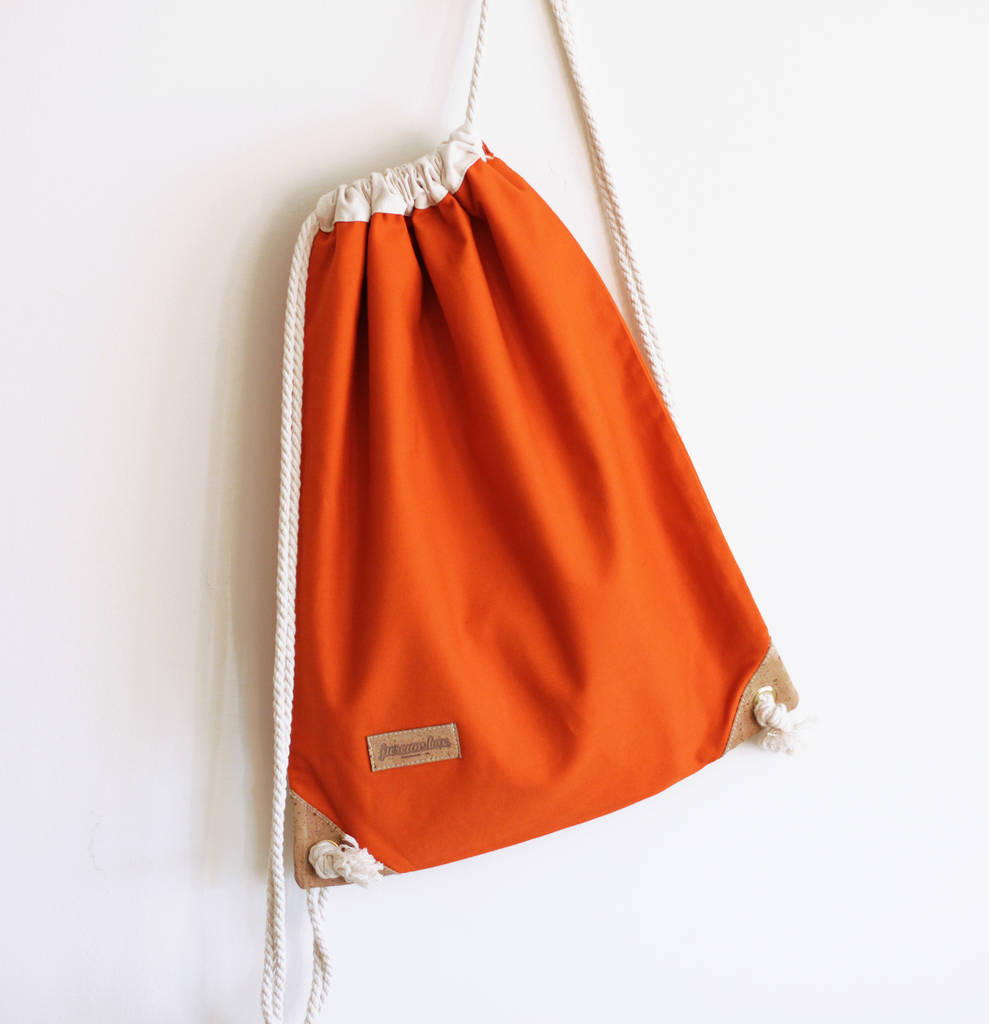 Burnt Orange Drawstring Bag, 1 of 5