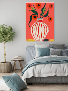 Botanical Still Life Vase Flower Art Print, 3 of 3