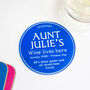 Personalised Blue Plaque Coaster For Aunt, thumbnail 4 of 4