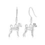 Sterling Silver Boxer 3D Earrings, thumbnail 2 of 5