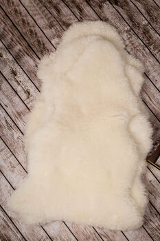 Sheepskin Natural Baby Lambskin Wool Pure White, 6 of 6