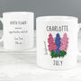 Personalised July Birthday Flower Mug, thumbnail 2 of 2