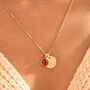 Personalised Disc And Birthstone Necklace, thumbnail 1 of 7