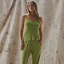 Women's Bamboo Camisole Pyjama Set Tarragon, thumbnail 1 of 4