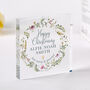 Personalised Christening Gift Floral Name Plaque Keepsake, thumbnail 1 of 5