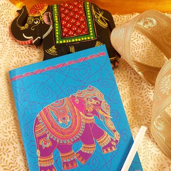 Handprinted Elephant Notebook, 5 of 6