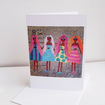 Pastel Hair Girls Fashion Birthday Card, 3 of 5