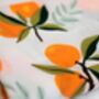 Orange Clementine Cotton Muslin Swaddle Blanket, thumbnail 2 of 3
