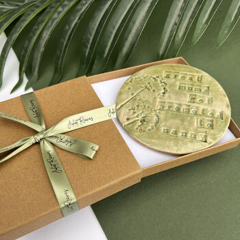 Green Round Nanny Ceramic Coaster, 5 of 12