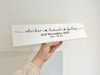 Personalised Sign New Baby Gift, 3 of 3