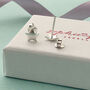 Personalised Little Sterling Silver Star Earrings, thumbnail 2 of 3