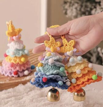 Handcrafted Crocheted Christmas Trees, 5 of 7