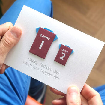 Personalised Football Team Shirts Card, 2 of 6