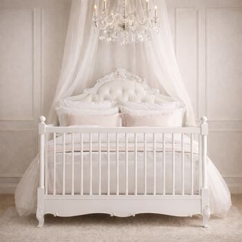 Ophelia Cot Bed Three In One White Fabric, 3 of 3