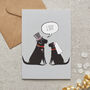 Black Labrador Wedding / Engagement Card, thumbnail 1 of 2