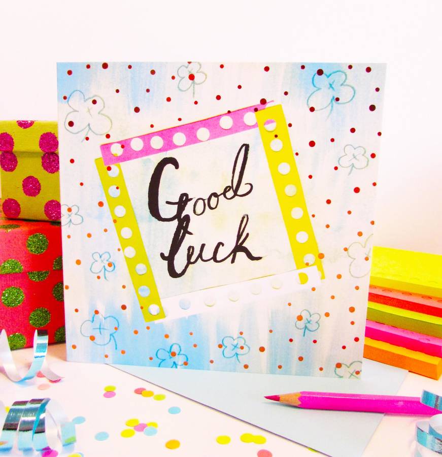  Good Luck Clover Card By Fay s Studio Notonthehighstreet