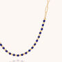 Gem Shine Lapis Necklace With Paperclip Chain, thumbnail 4 of 7