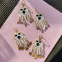 Handmade Halloween Ghost Earrings, thumbnail 2 of 11