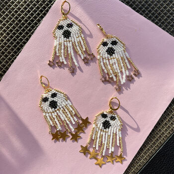 Handmade Halloween Ghost Earrings, 2 of 11