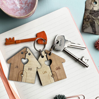 Couples New Home Personalised Keyring, 4 of 5