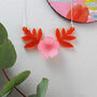 Pink And Orange Personalised Floral Daisy Necklace, thumbnail 3 of 6