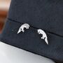 Sterling Silver Jumping Fox Stud Earrings, thumbnail 3 of 11