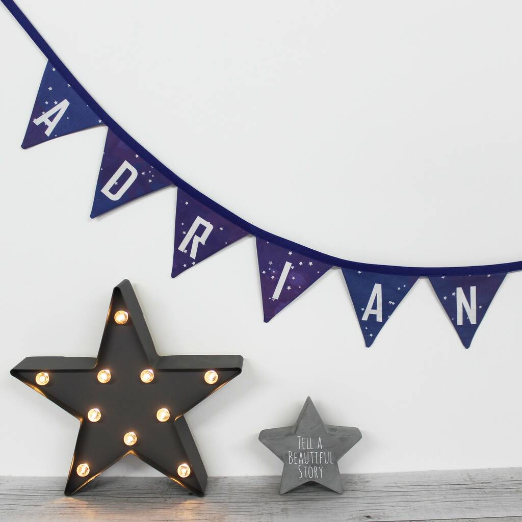 Personalised Bunting Space Galaxy Celestial Star, 1 of 6